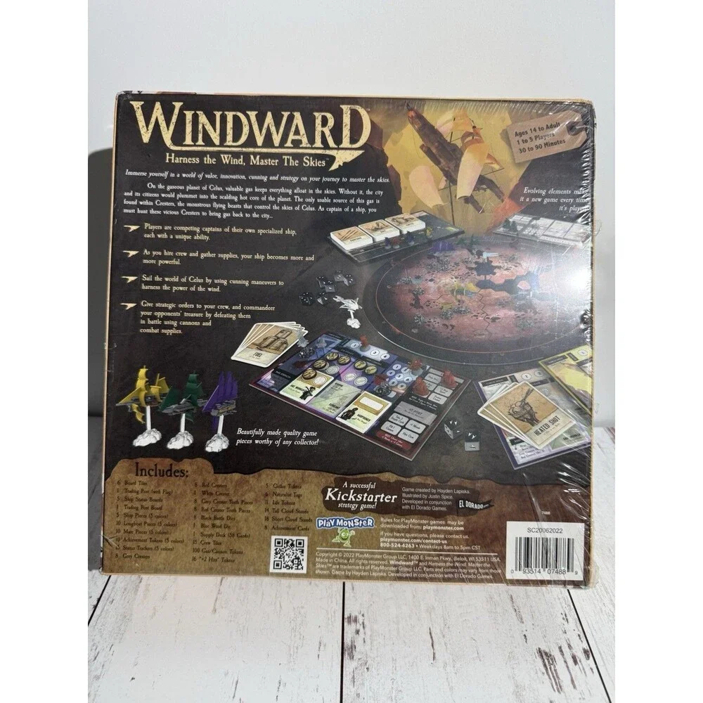 PlayMonster Windward Strategy Board Game Kickstarter 1P Ages 14+ 2022 MPN 7488
